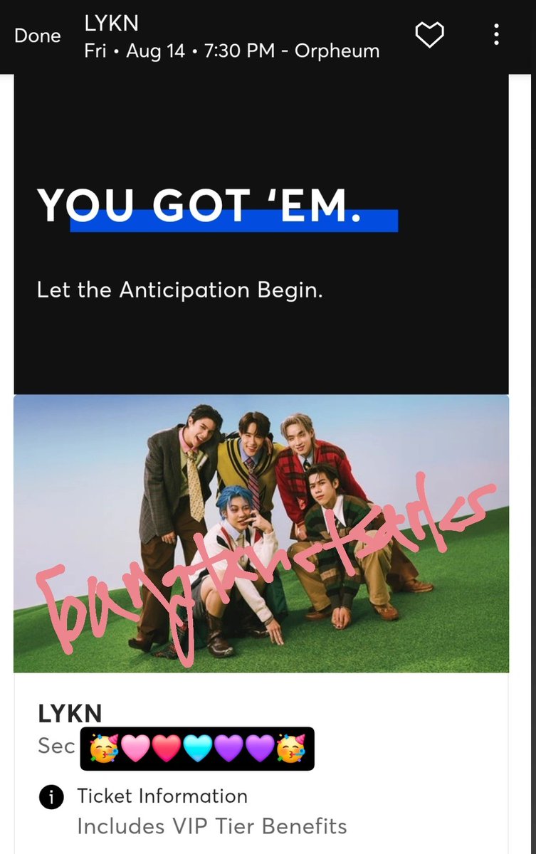 completely forgot to update yall but GUESS WHO'S SEEING LYKN BITCHES 🥳🥳