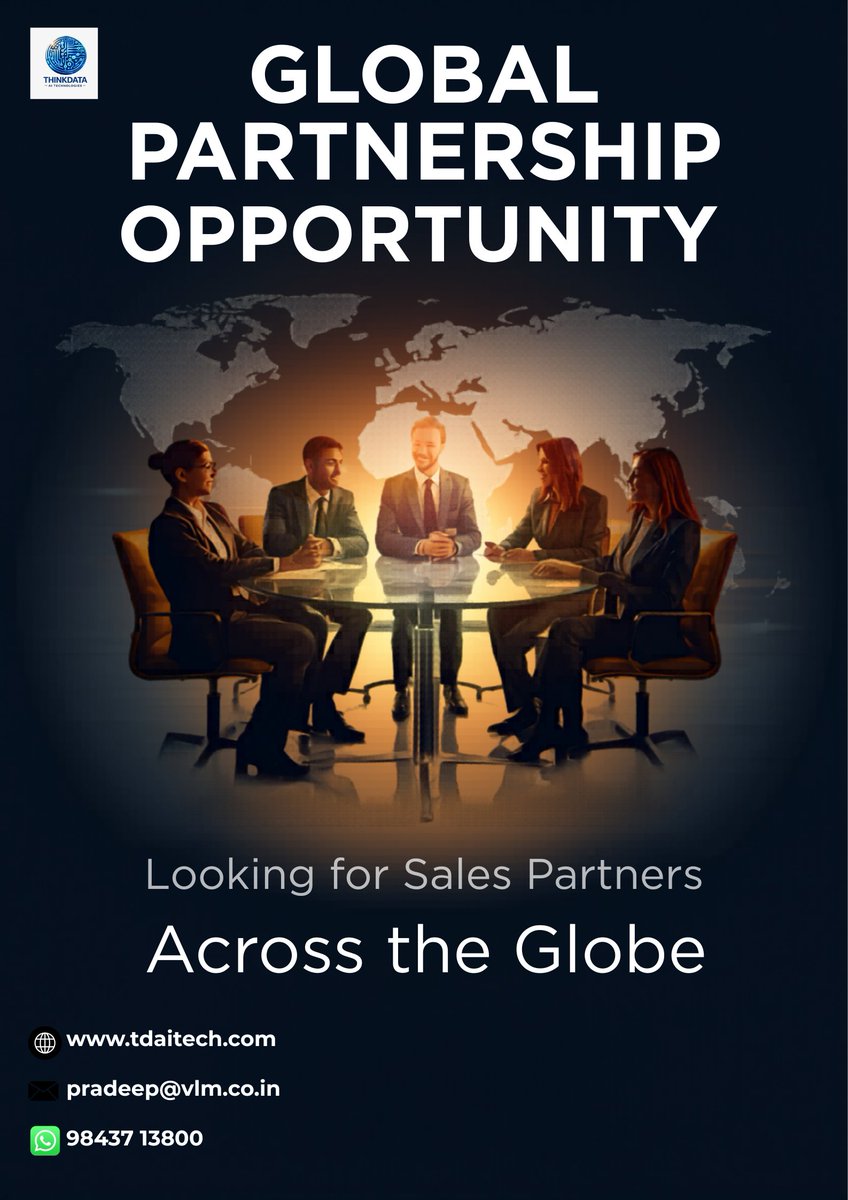 tdaitech's tweet photo. Looking for a trusted Marketing &amp; Sales Partner? Thinkdata AI Technology helps businesses grow with AI-driven strategies, quality leads, and real results. Let’s scale your business together. 🚀

#MarketingTips #salespartner
#opportunities #thinkdataaitech https://t.co/4x69ArtPBJ