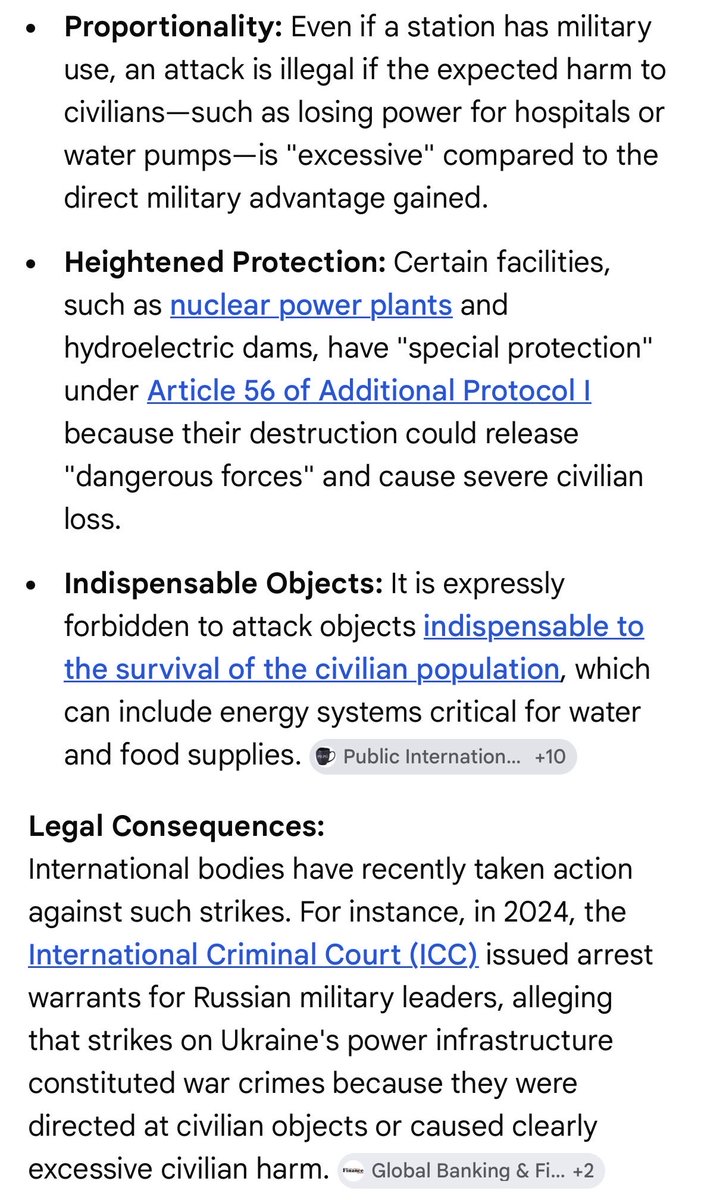<a href="/Ostrov_A/">Arsen Ostrovsky</a> How about you read up on the actual bridge Arse, it hadn’t opened yet. So it certainly wasn’t providing “a concrete military advantage to the enemy”. The U.S. is involved in yet another war crime.
Regarding electricity infrastructure.
 Sit down 🤡,your gaslighting no longer works
