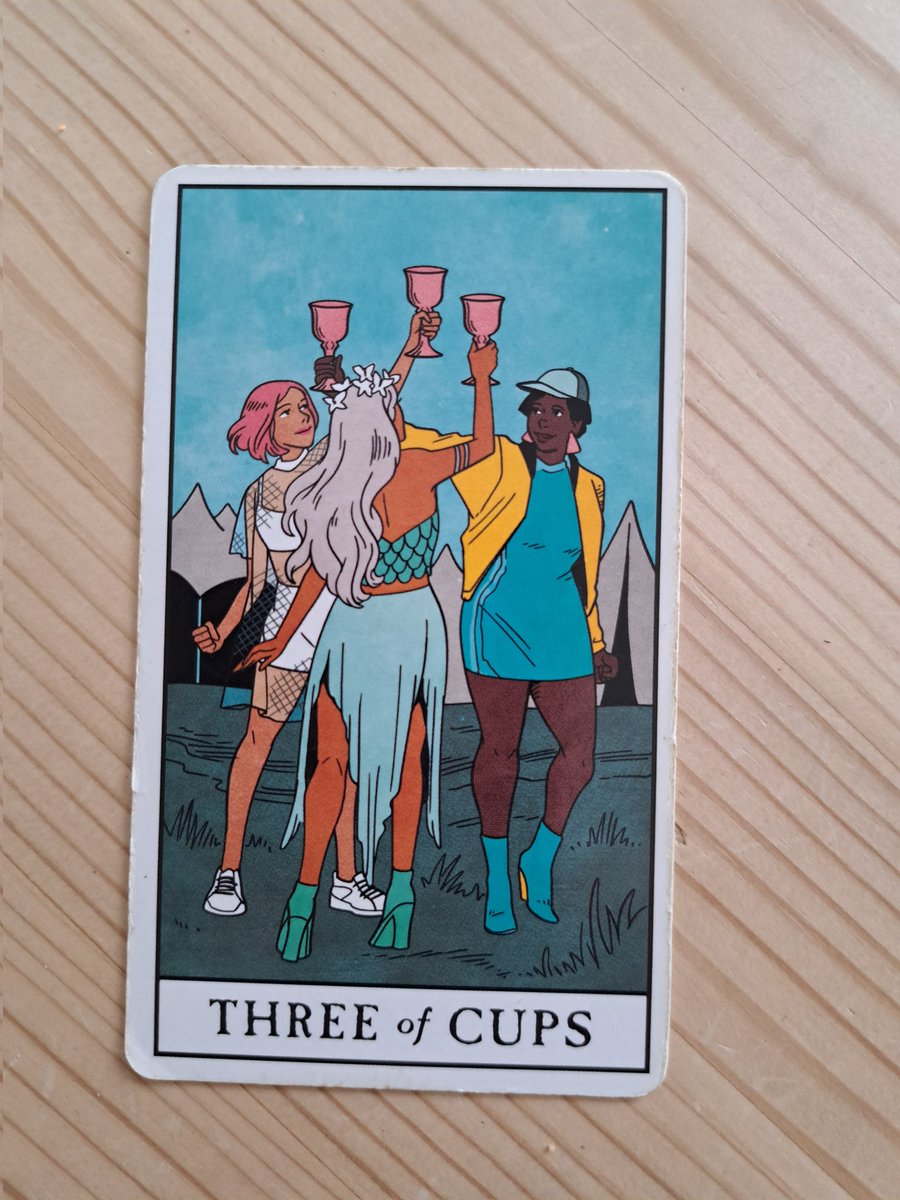 Laurajk32's tweet image. Today's card is 3 of Cups 

The people that support you unconditionally are the tribe that deserves to celebrate with you.

#celebrate #tribe 

#tarot #tarotmessage #LauraJK32