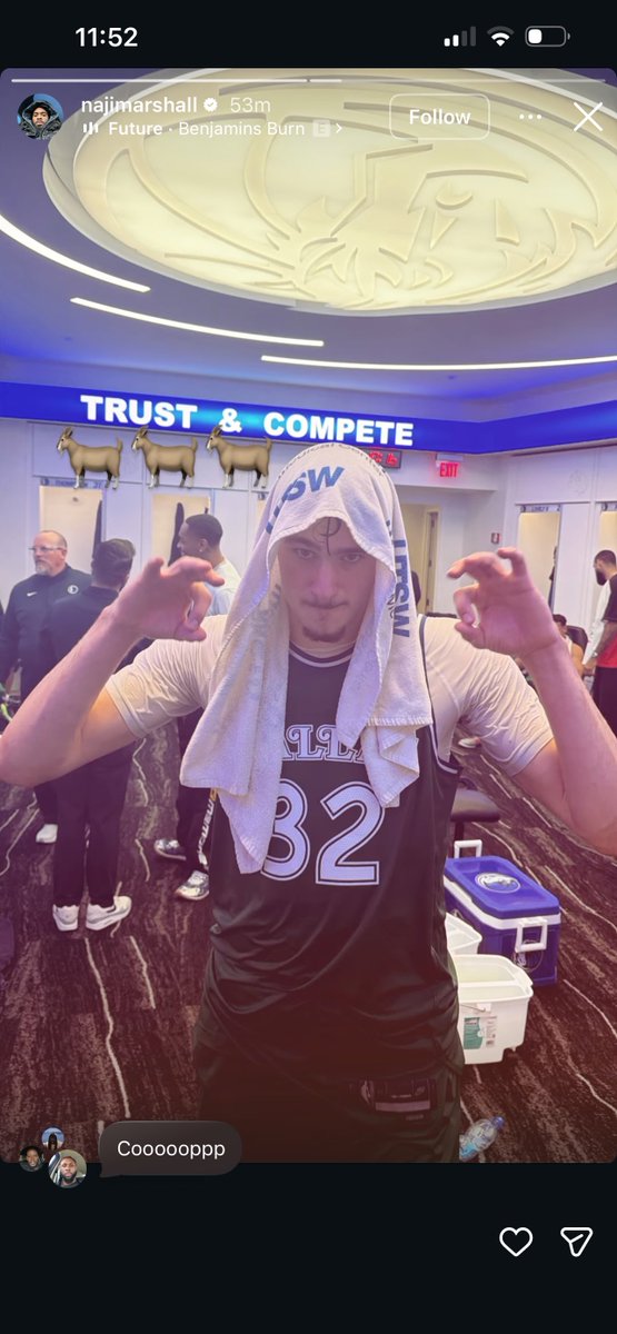 Naji Marshall on IG: “🐐🐐🐐”