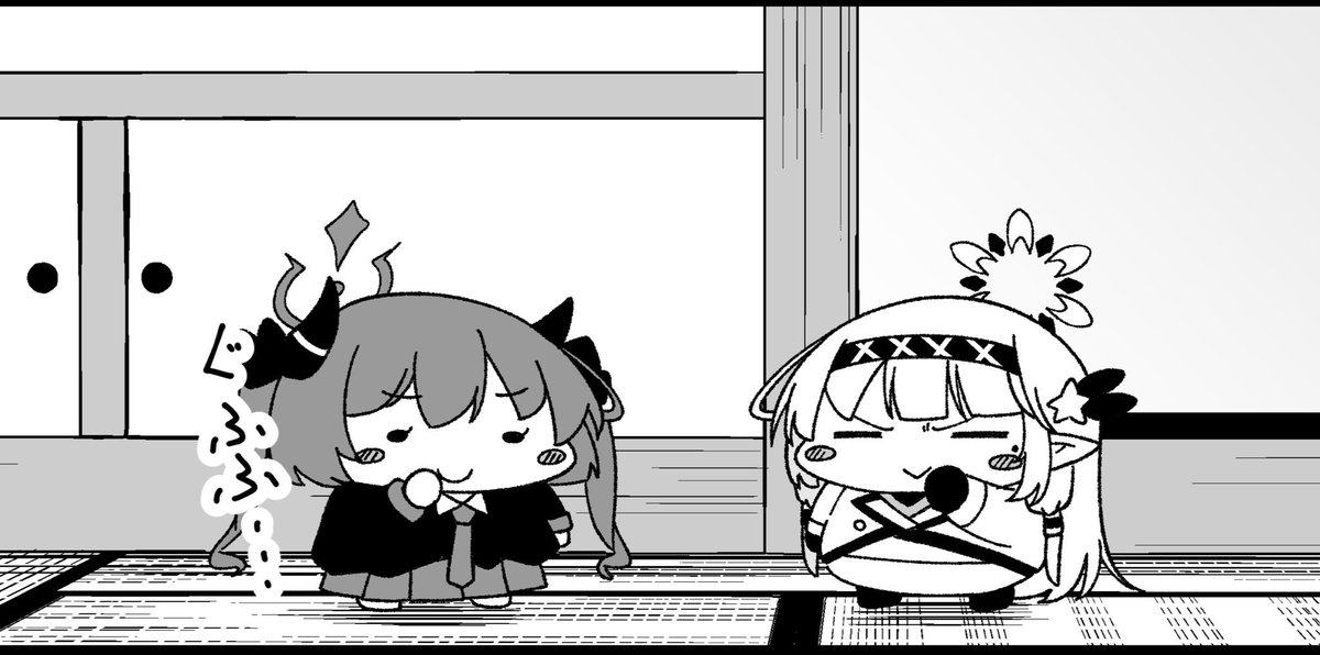 (-᷅ ∨ -᷄. )「くあ…かば…あば…」

(-᷅ ∨ -᷄. )「レモネード美味しいですねぇ…もちジュちゃん」 
