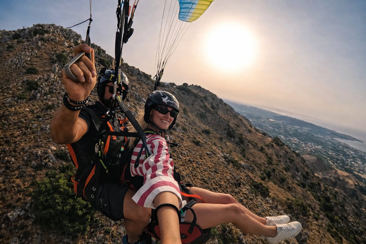 ParaglidingGr's tweet photo. Paragliding Crete Power Fly is a professional paragliding and paramotor company based in Crete, offering safe tandem flights with certified pilots, modern equipment and years of flying experience. Our mission is to provide unforgettable flying experiences with the highest safety https://t.co/462TUhhLeV