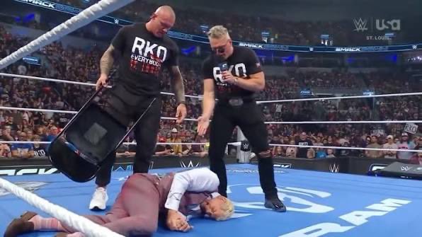 JuniorTCG's tweet photo. @MrSantiZap Something tells me Pat McAfee wasn’t actually behind those phone calls, and this might be Randy trying to throw Cody Rhodes off—or maybe I’m just choosing to be willingly ignorant. https://t.co/UAlgYWjU56
