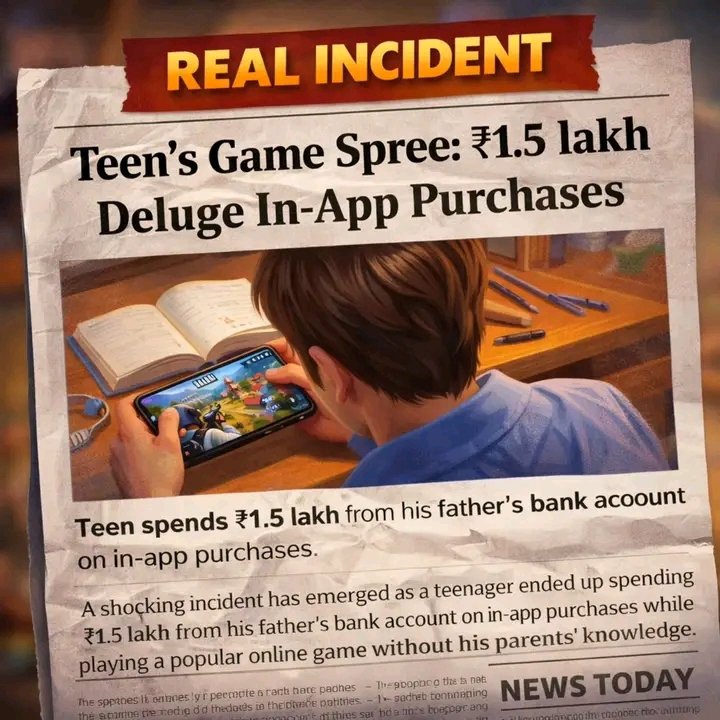 SupercruzeTech's tweet photo. A “free game” isn’t always free…. sometimes it costs ₹20,000 💸 in seconds.
One tap. One mistake. No warning.
With YouCare, block in-app purchases before they happen.
Because prevention is smarter than regret.

#YouCare #DigitalParenting #OnlineSafety  #Game #FreeGames #AI https://t.co/gbOzTbJ51G