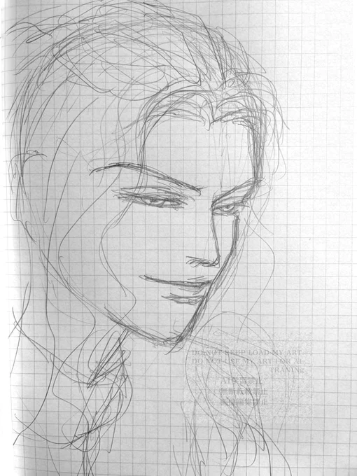 車の中で待機中なので次のページの構図を考えてラフを描いてるけど描きにくい
下手なのは私の腕のせいじゃない。車の中という描きにくい場所だから 