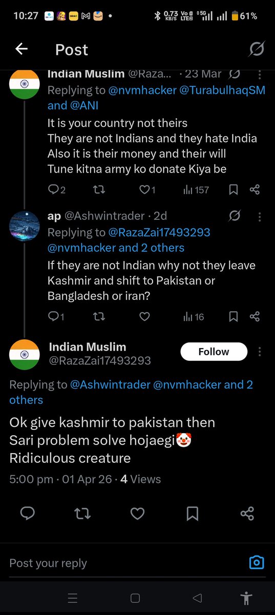 Ashwintrader's tweet photo. @RazaZai17493293 @Pushkar60280341 @nvmhacker @TurabulhaqSM @ANI Dikh rha wo idhar.... @Pushkar60280341  so tum ko kaya lagta agar yeha banda 2nd largest majority me atta hai to ham yeha sab jhel le ?? https://t.co/KjPewZhkJF
