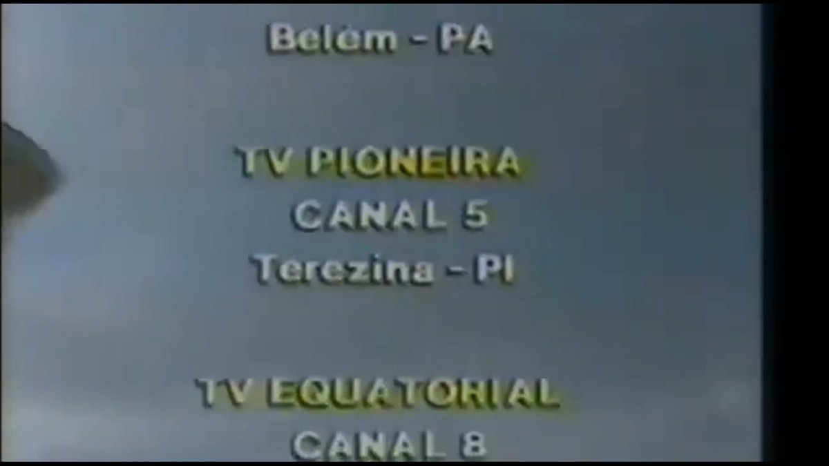 Adoro essa vinheta pela grafia errada de Teresina
TV Pioneira é a atual TV Cidade Verde