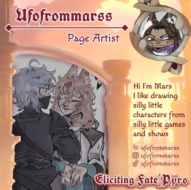 elicitingfate's tweet photo. 🔥Contributor Spotlight🔥

Page Artist, Ufofrommarss, sears away the shadows! ❤️‍🔥

"Hi I'm Mars I like drawing silly little characters from silly little games and shows" https://t.co/ZtdgnbnPWw