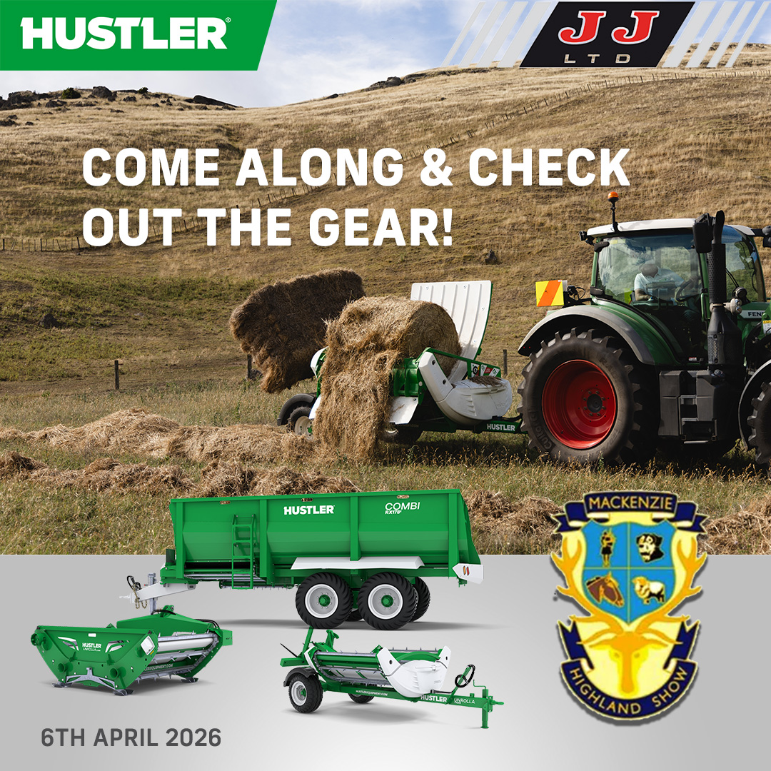 📢Mackenzie Highland Show is coming up!
Remember to check out the Hustler gear at the JJ's site. 

What? Mackenzie Highland A&amp;P Show
When? 6th April 2026
Where? Fairlie, New Zealand
