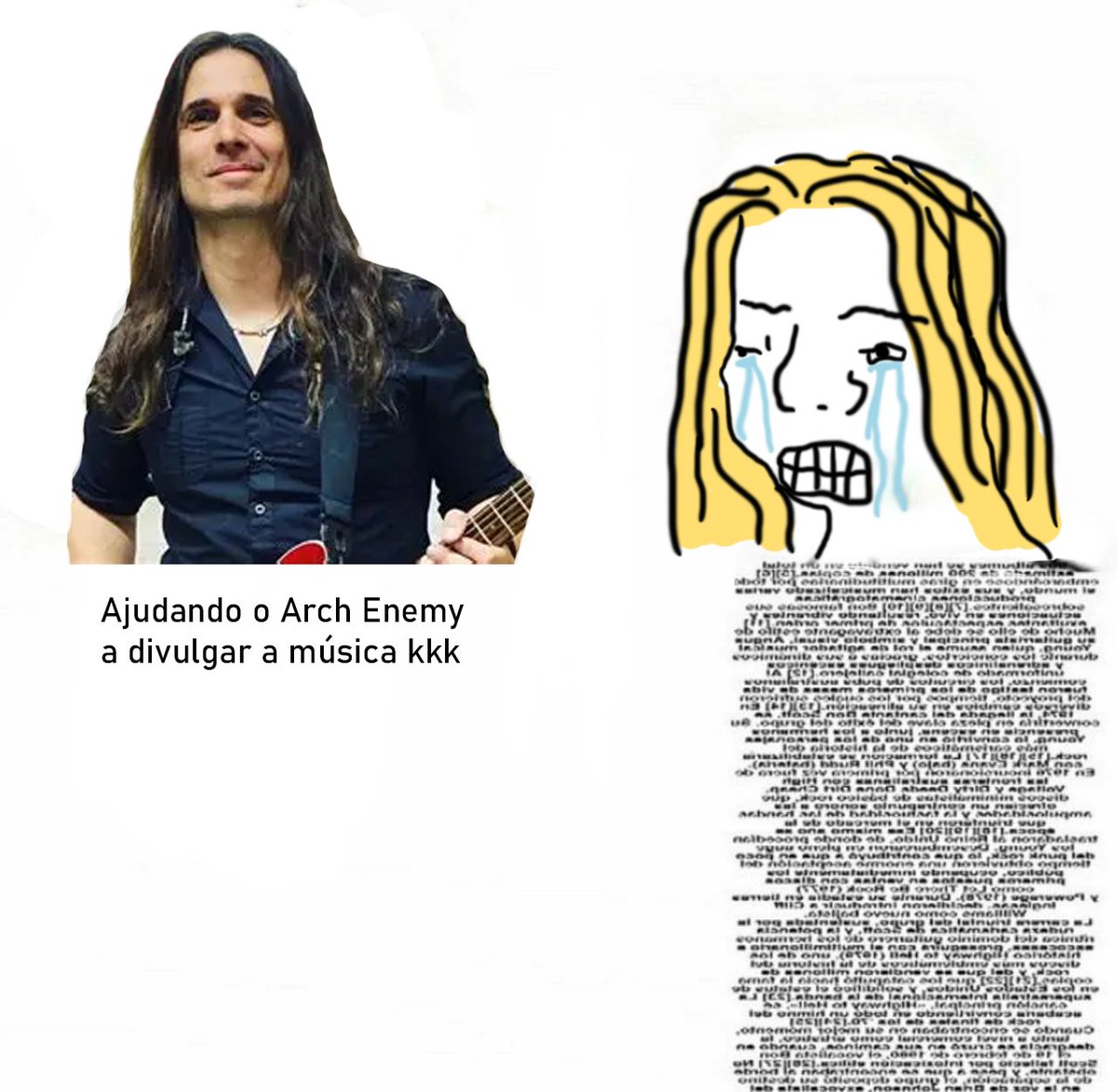 Ninguém falou em plágio, ninguém falou em advogado, mas o Kiko alugou um triplex na cabeça do <a href="/archenemymetal/">ᴀʀᴄʜ ᴇɴᴇᴍʏ</a> .

"ain os advogados do Kiko vão se frustrar"

Ah vai tomar no cu! Vocês são ridículos!

PS: nem sou fã do Kiko, eu curtia mais o Arch Enemy até então