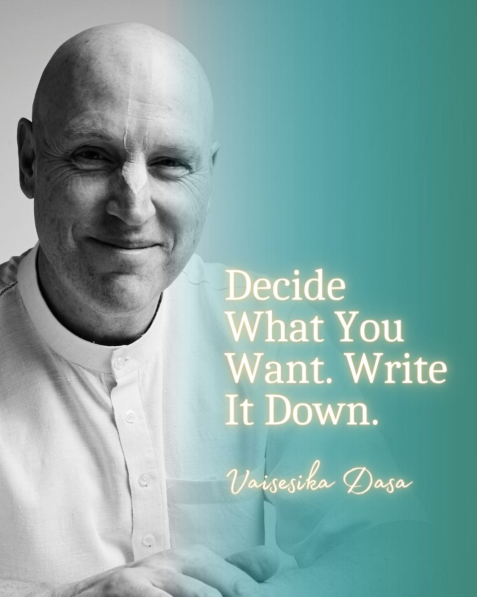 VaisesikaDasa's tweet image. Vague ambition creates vague results. The moment you define what you want and put it in writing, your mind starts working with direction.

What’s unwritten stays optional, what’s written starts becoming real.

#GoalSetting #Clarity #Momentum #VaisesikaDasa
