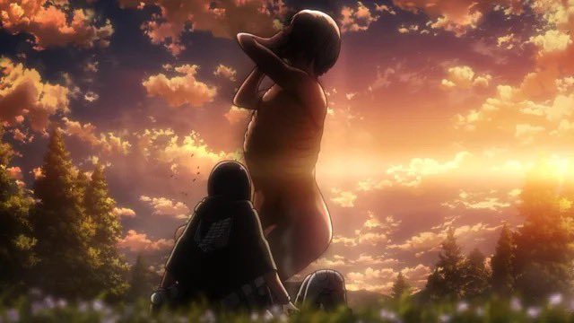 Ceruleanish's tweet photo. i know wit wouldn't have ever done s4 justice and i think mappa did an objectively great job but man i just miss wit studio attack on titan. it had such a distinct atmosphere that was lost in the studio change - i know this might have been on purpose but it feels like a new show https://t.co/TIBcDVi3zO