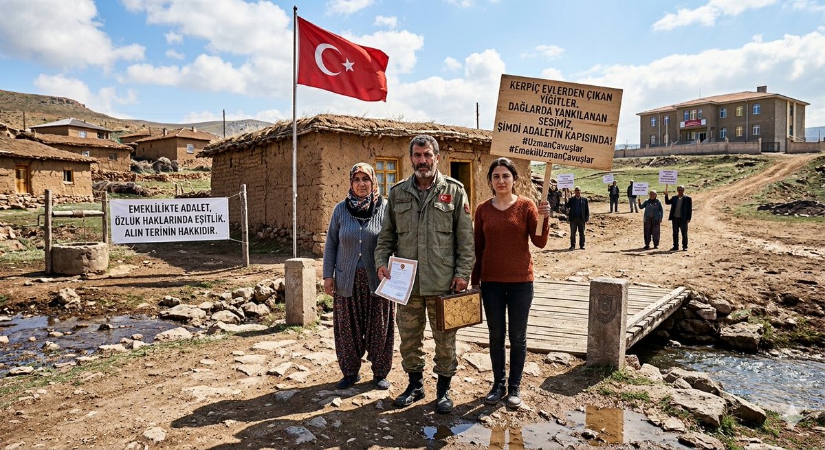 "Bizler, kerpiç evlerden çıkıp vatanın tapusunu kanıyla yazanlarız.

Dağlarda yankılanan sesimiz, şimdi adaletin kapısında

 Emeklilikte adalet, özlük haklarında eşitlik lütuf değil; alın terinin hakkıdır.
<a href="/alitilkici38/">Ali Tilkici 🇹🇷</a>  #KerpiçEvlerinYiğitleri #UzmanÇavuşlar #EmekliUzmanÇavuşlar