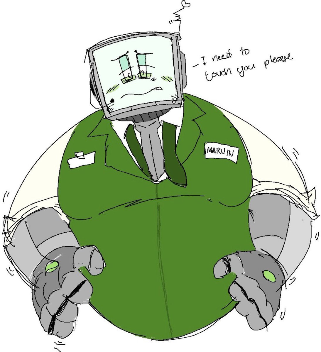 Thatonechublord's tweet image. Also did another fanart from one of my oomfs OC. God he's so perfect. 
#ocart #tvhead #robot
