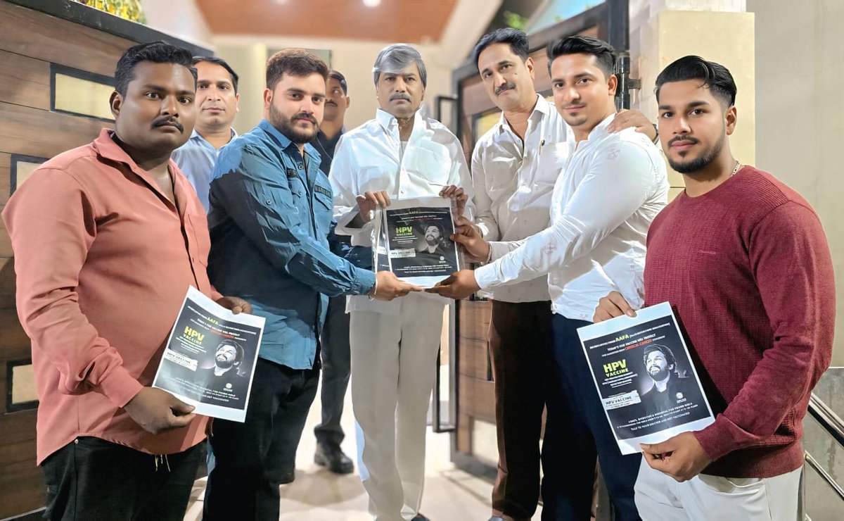 AAFAOnline's tweet photo. Huge thanks to Ex-Deputy Speaker
SRI T. PADMA RAO GARU 🙏
&  Central Zone team 
[ALLUPARVEZ, KARTIK, CHINA AKASHY, SALEEM Bhai,] for the support..

Proud to launch the AAFA HPV Vaccine Drive! 💉

​Taking forward Icon Star @alluarjun’s vision of #OneGoodDeedEveryYear. 
​"One vaccine today, a safer tomorrow for our daughters."

#AAFASupportsHPVDrive
#HPVVaccine
#CervicalCancerAwareness
#SwasthNariViksitBharat