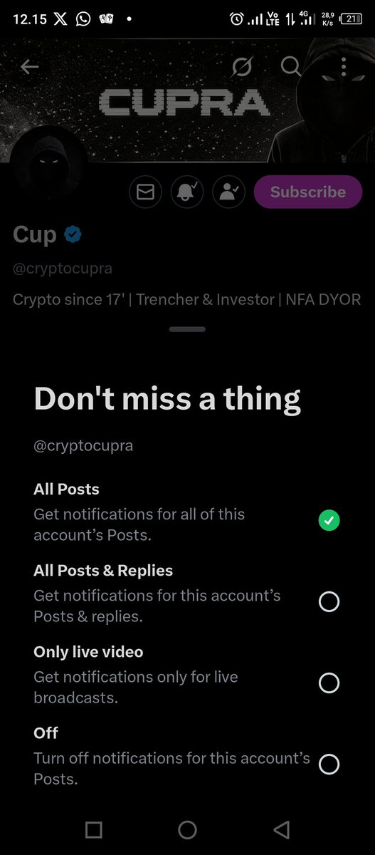 Mechaengx's tweet photo. @cryptocupra Always on 🔔 https://t.co/wjQc1BuCVt