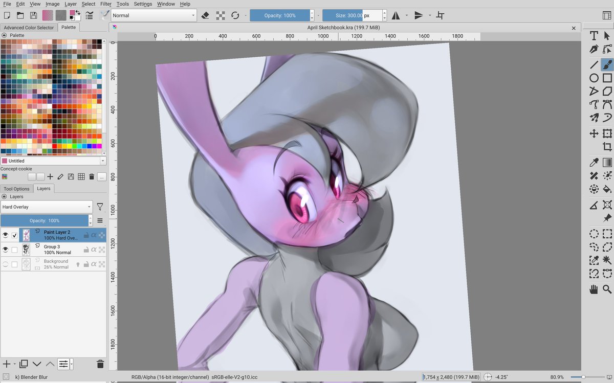 Himiska's tweet photo. Little bits at a time. 20-ish minutes to remember how I do my thing...I think? Strugglling to remember. I remember drawing in a single layer but I pussied out and used two layers.

:/ https://t.co/vNLHcaNeDN