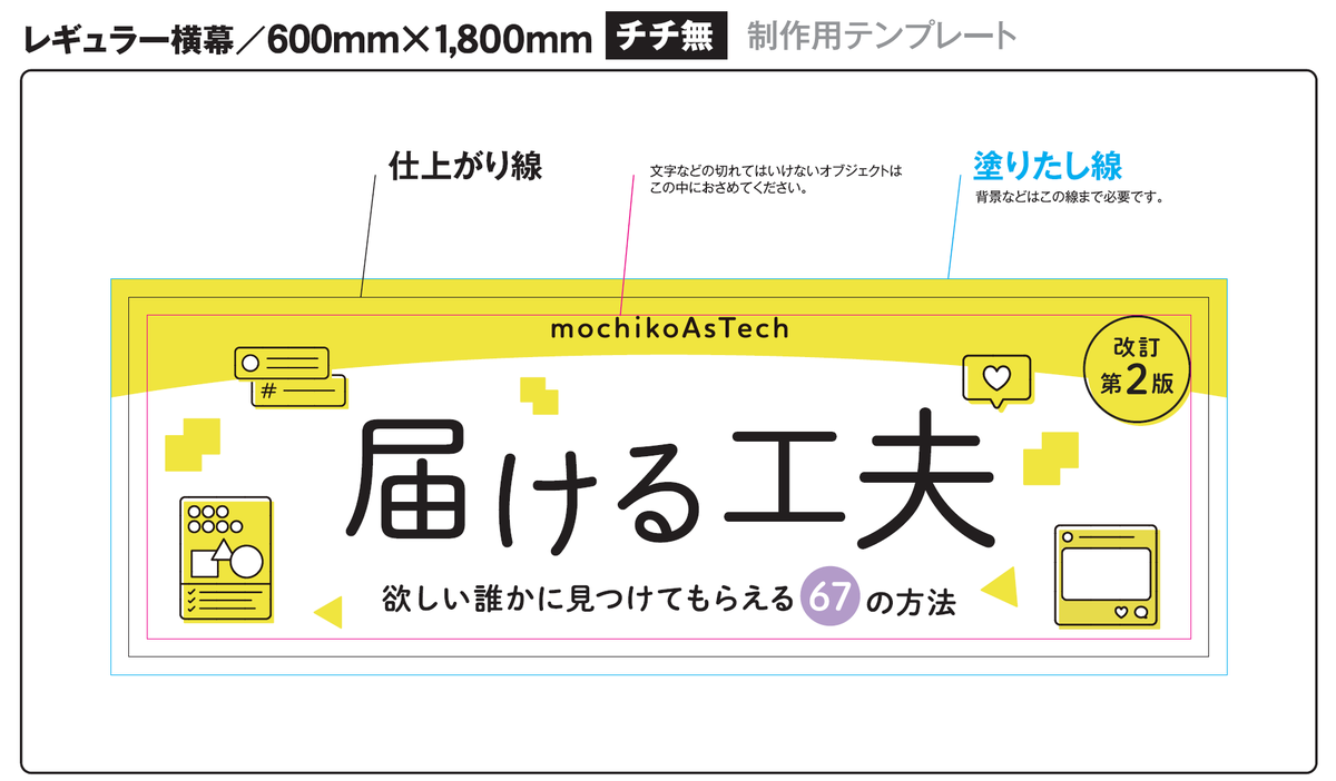 レギュラーサイズ（W1800mm×H600mm）が長机の横幅、高さと同じで