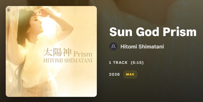billboardlive86's tweet photo. TIDALでも解禁になってる
音質はいいよ　MAX 24bitなので💿
曲目 Sun God Prismになってるけどね😄 

#島谷ひとみ #TIDAL
#太陽神Prism #SunGodPrism https://t.co/b7d3wY2Ihq