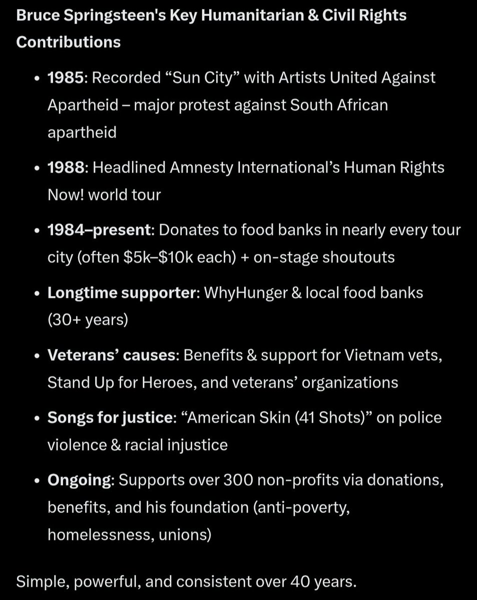 TimonDFS's tweet image. Thank you @springsteen for caring about other humans: