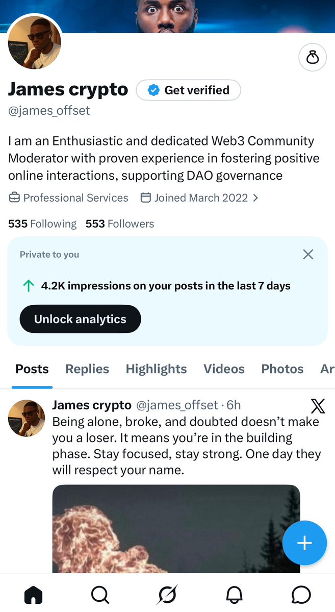 James crypto tweet media