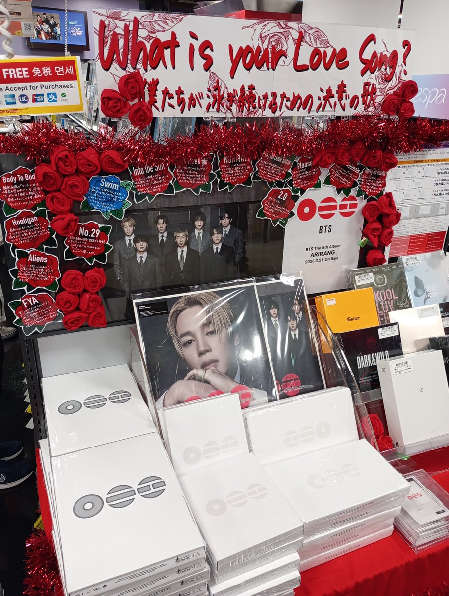BTS WAKE UP HMVルミネ池袋 当選 RM V 展示パネル BTS 】 BTS The 5th Album 'ARIRANG' Standard Vinyl Ver.が再入荷