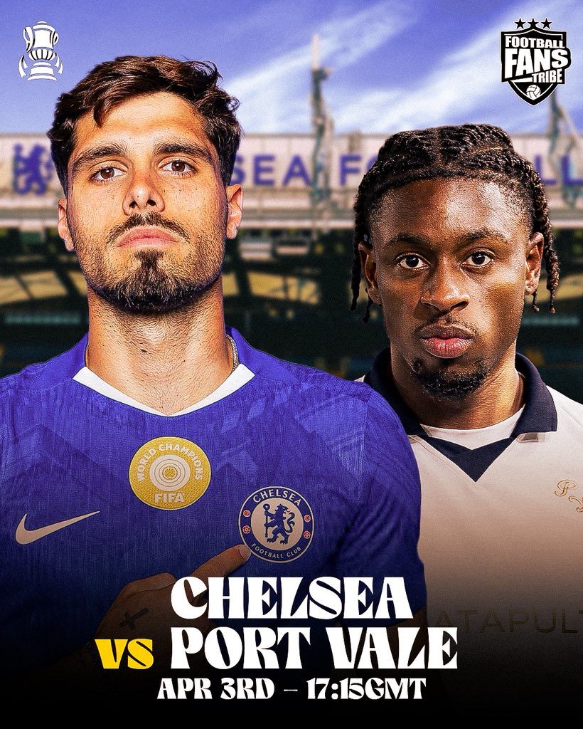 FansTribeHQ's tweet image. Here are Today’s fixture in the English FA Cup;

Manchester City VS Liverpool @ the Etihad by 12:45pm
Southampton VS Arsenal @ St Mary’s Stadium by 8:00pm
Chelsea VS Port Vale @ Stamford Bridge by 5:15pm

Who will move on to thw next stage?

#facup #ManchesterCity #Liverpool