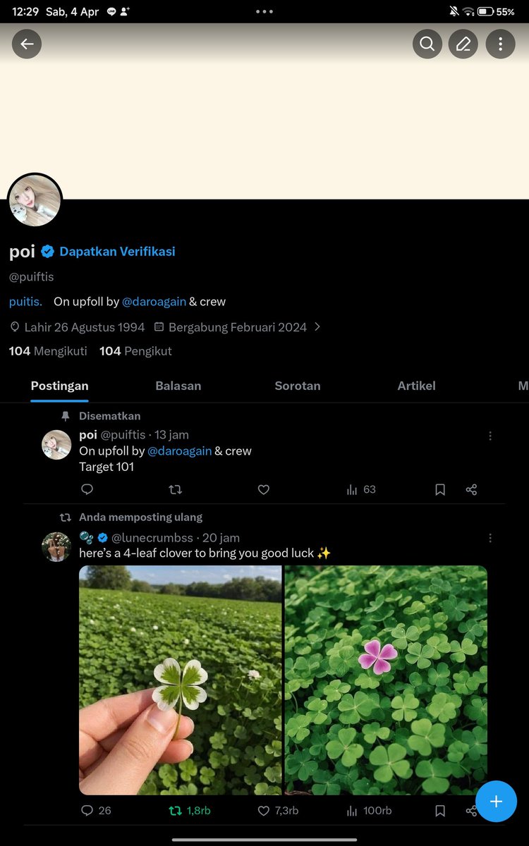 puiftis's tweet photo. upfoll BA JFB done by @daroagain's crew
start: 1
order: 100
target: 101
end: 104
bonus: +3
code, ﹫𝘮𝘰𝘯𝘴𝘪𝘦��𝘳𝘭 https://t.co/26nnyRbhTV
