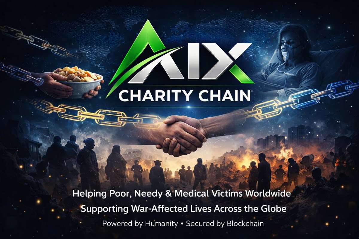 🚨 OFFICIAL LAUNCH 🚨

🌍 AIX CHARITY CHAIN 🤝
Powered by Humanity. Secured by Blockchain.

We proudly introduce AIX Charity Chain — a global initiative dedicated to helping poor, needy, and medical victims across the world ❤️

🔥 What We Do:
✅ Support food distribution for the