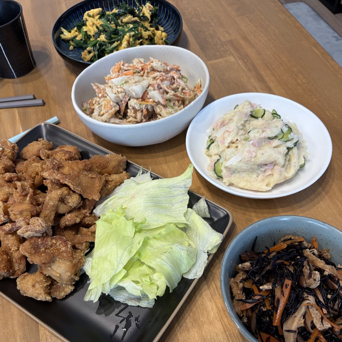 両親と姉が遊びにきたので頑張ってご飯つくった、お腹空いてないというわりにしっかり食べてたな😛さて片付けして昼寝かな