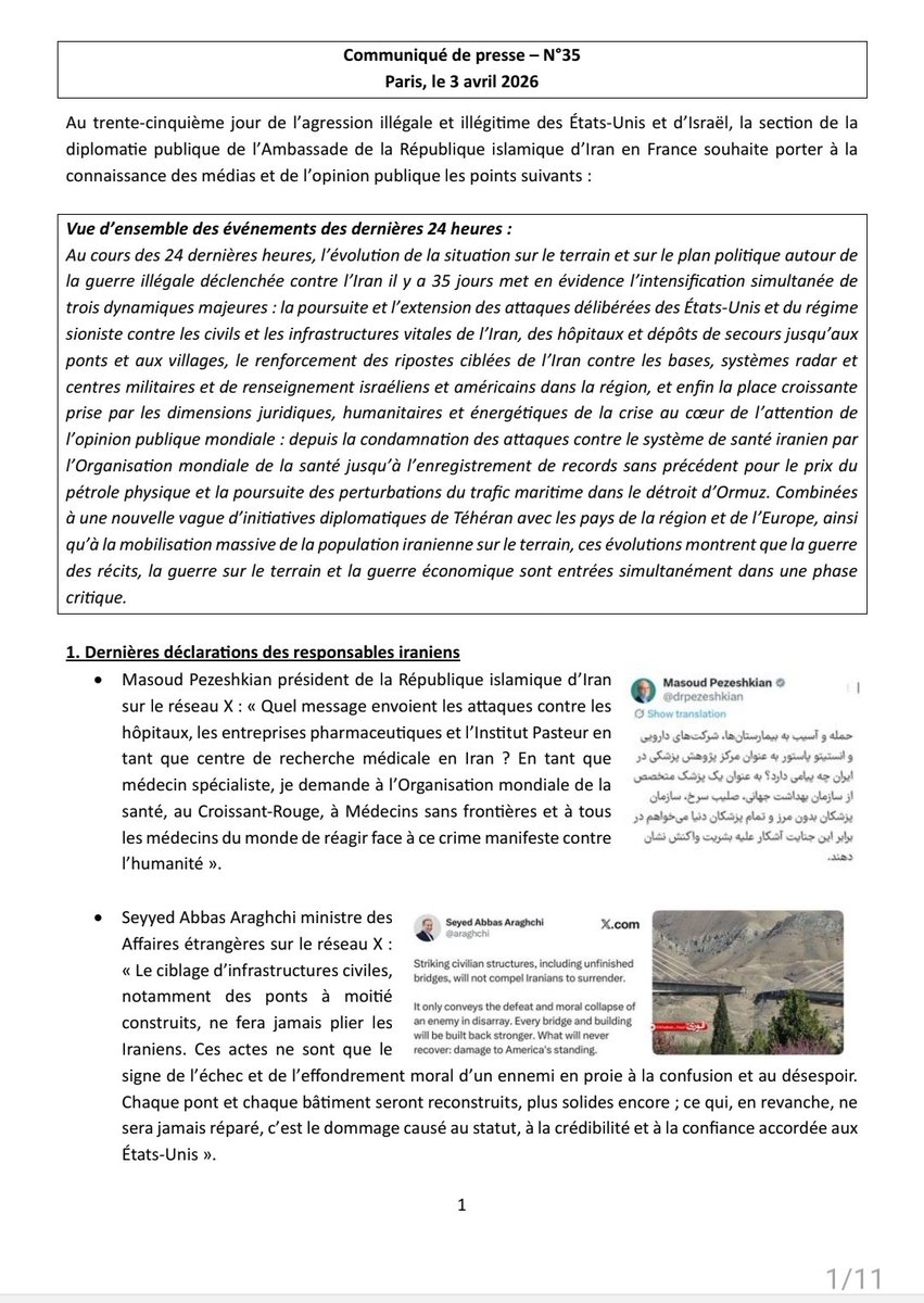 Iran en France tweet media