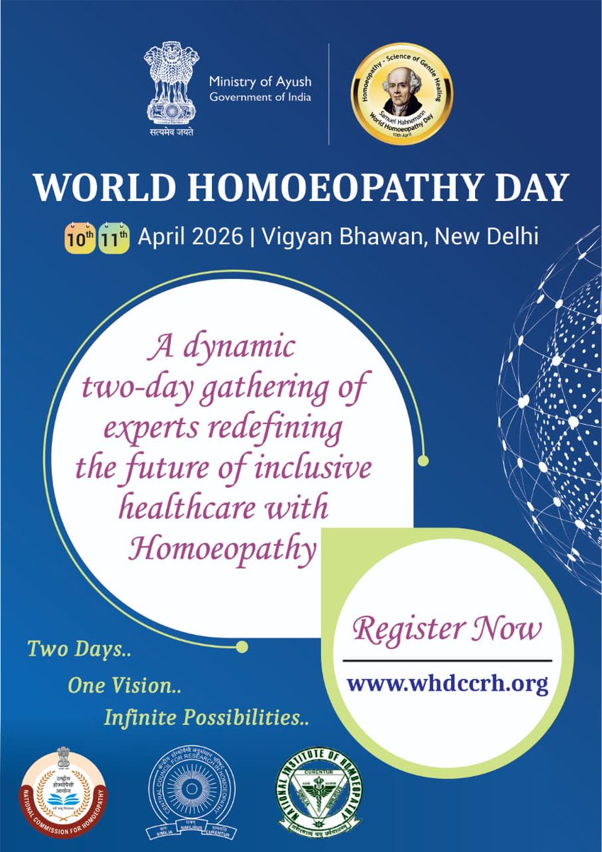 HDRI_Lucknow's tweet photo. World Homoeopathy Day 2026
@ccrhindia @moayush @MoHFW_INDIA https://t.co/VK1bmh2N6w