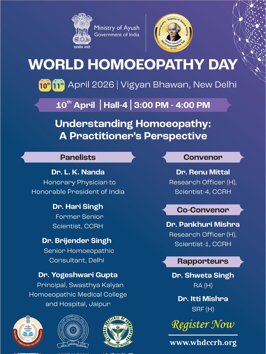 HDRI_Lucknow's tweet photo. World Homoeopathy Day 2026
@ccrhindia @moayush @MoHFW_INDIA https://t.co/VK1bmh2N6w