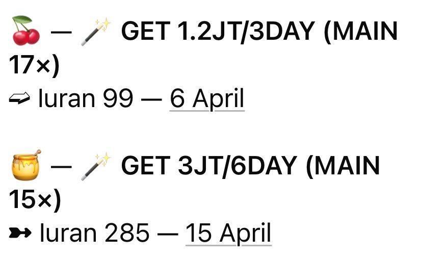 Avail arisan menurun get deket niih buat bulan april, terdekat get tgl 6 ni yaa🤩🤩 sung dm/wawa aja guys buat take!
chat.whatsapp.com/Ei7np1ZSHrHB0S… #zonauang
