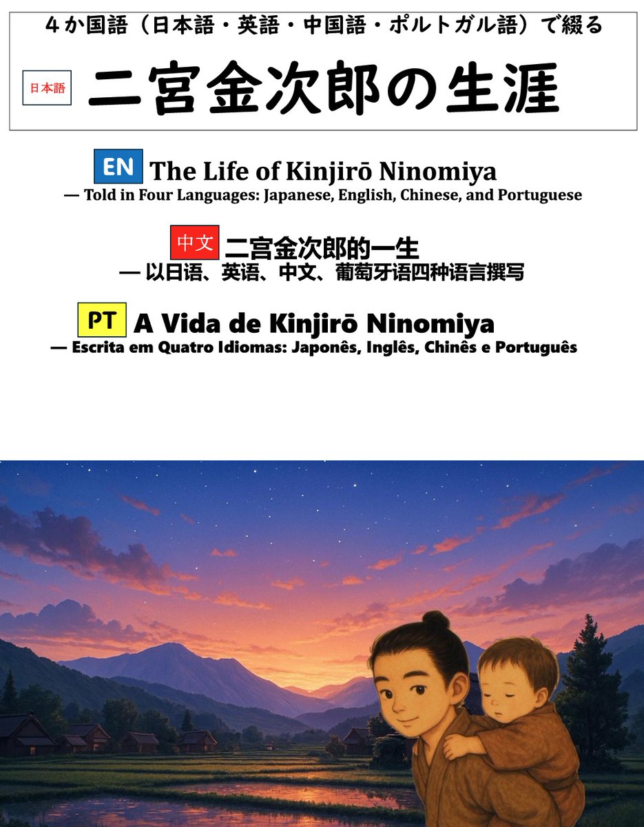 thetree0118's tweet photo. 弊所事業「4か国語による二宮金次郎伝記」頒布事業につきまして、3月度も多くの方にお手に取っていただくことが出来ました。
売上は、報徳関連機関、障がい福祉団体、青少年の農業クラブの創設にご寄附させて頂きました。
本紙売上��地域社会に還元されます。多くの方にお手に取って頂ければ幸いです。 https://t.co/M5RyvEDIKc