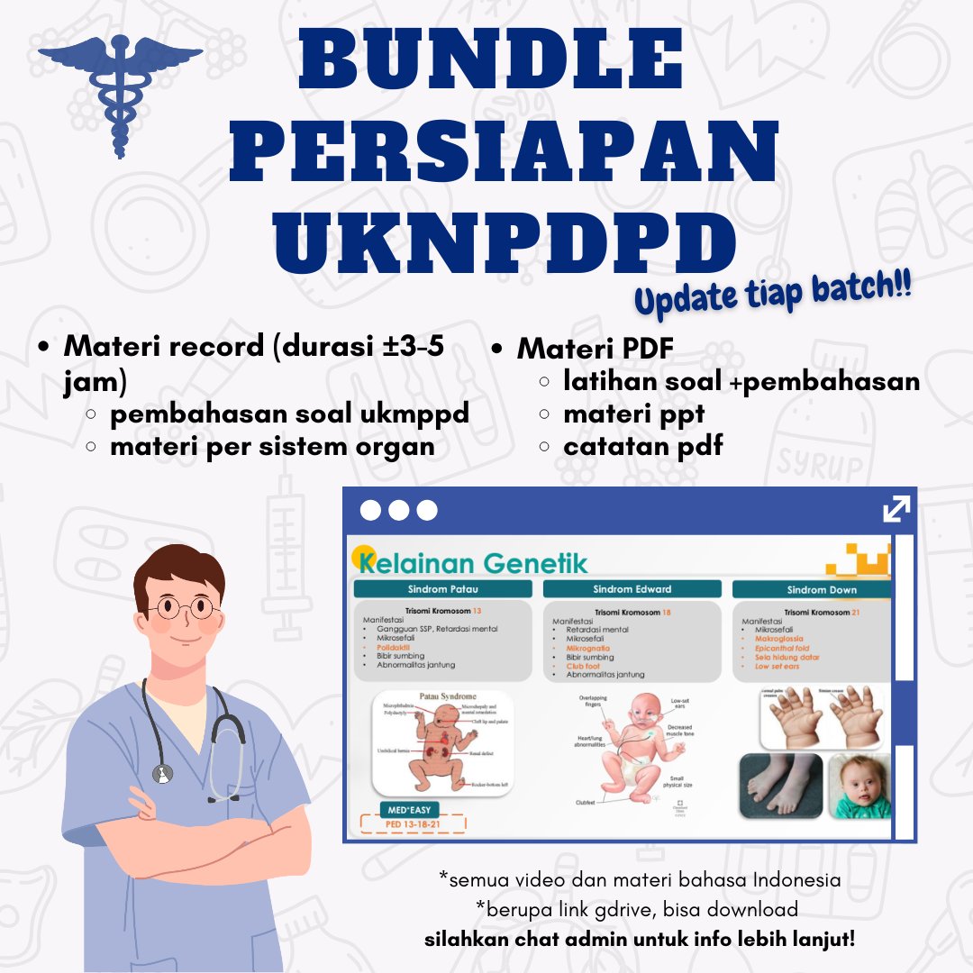 mediscus_cpr's tweet photo. READY UPDATE BATCH MEI 2026
Medsense, Mediko, Ukdi, sejawat dll
yg mau bisa chat WA 
#ukmppd #aipki #osce #cbt #zonauang #kedokteran #coass #medsense #mediko #fdi #ukdicorner #dokter #koas #medsense #ukomnas #ukmppdsct https://t.co/a6IpwYP18f