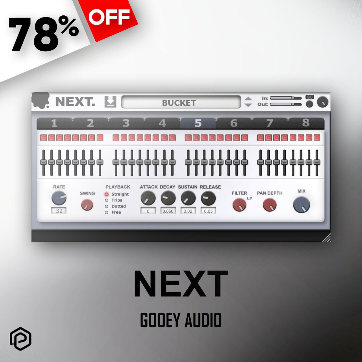 pluginomat's tweet photo. 🔥 Get 78% off Next by Gooey Audio

Link:
https://t.co/jaX7uRwAAE

NEXT is a powerful rhythmic gating plugin designed to transform any sound into dynamic, evolving patterns. With a step-based engine, sample-accurate ADSR envelopes... https://t.co/RHPmZS2434