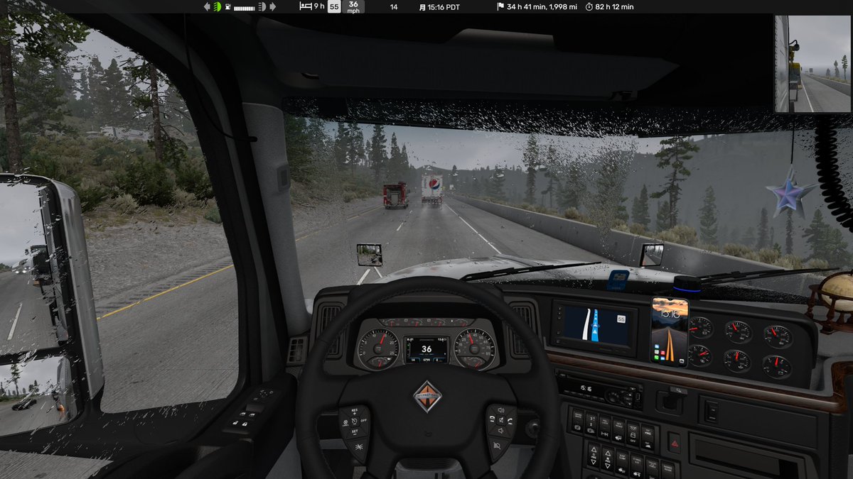 Inos85's tweet image. International LoneStar インテリア視点。#AmericanTruckSimulator #ATS