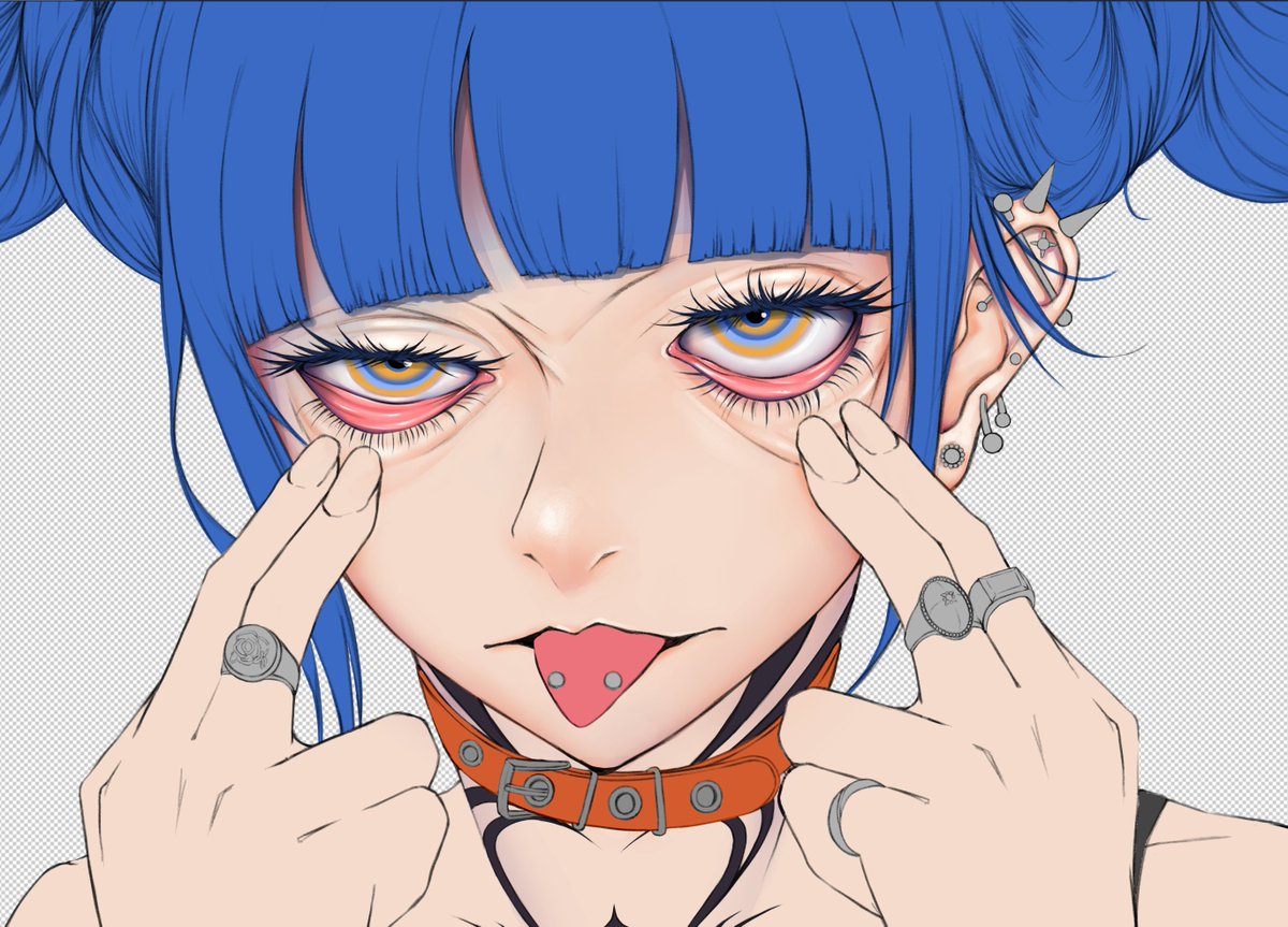 顔だけガチ塗りwip
#イラスト