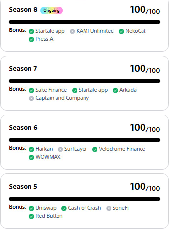 DigitalMoney77's tweet photo. Hit 100/100 in Season 8 on @soneium 
📷 Still time left to catch up — but you gotta move now 📷 Drop your current score 
📷 Let’s see who’s flying high this season 
📷#Soneium #Season8 https://t.co/3Gls78aqem