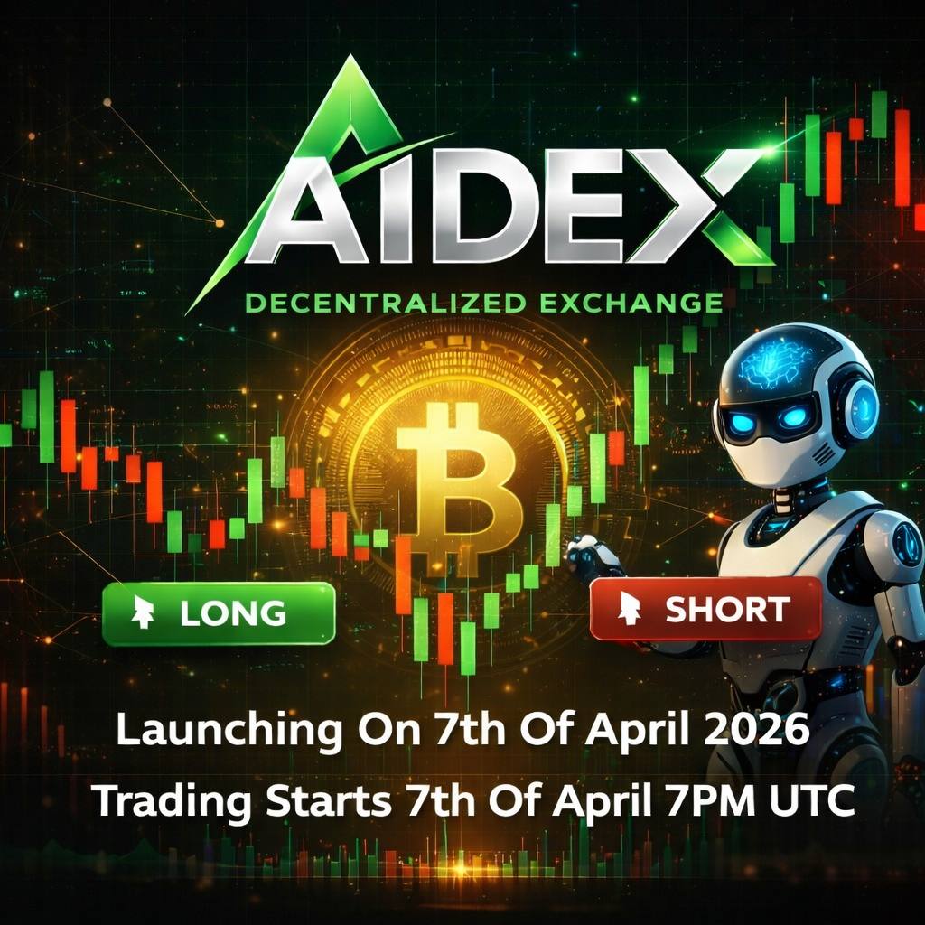 🚀 AI DEX OFFICIAL LAUNCH 🚀

The Future of Trading is Here.

Introducing AI DEX — A next-generation Decentralized Exchange powered by AI 🤖📊

⚡️ Smarter Trading
⚡️ AI-Based Market Analysis
⚡️ Lightning Fast Execution
⚡️ Full Control of Your Funds

📅 Launching On: 7th April