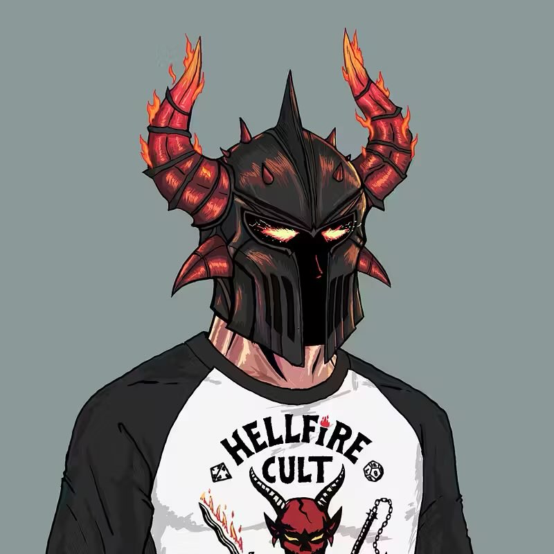 simonwilliams75's tweet photo. And so it beginsβ¦ My first @DeEvilsSOL666 trade and I scored a beauty! πΉπ₯
The art on this is eliteβjust look at those flaming horns and that "Hellfire Cult" drip! π€β¨
If you missed the mint, sweep the secondary NOW
π€ Don't sleep on these floor prices! ππ
#NFT #Solana https://t.co/kvLeE9PVD0