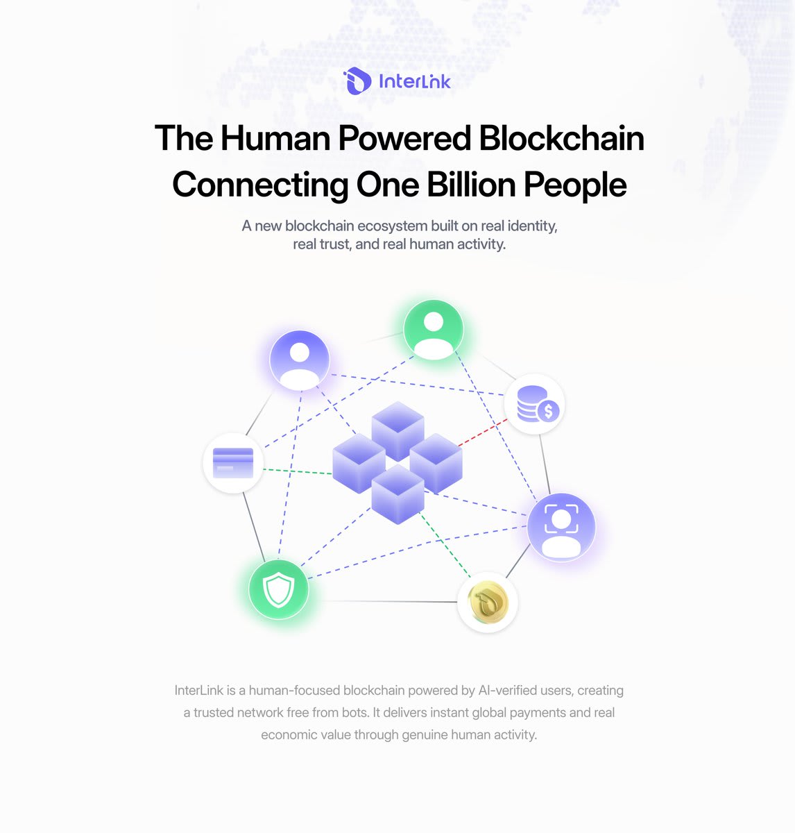 RotulZuma50925's tweet photo. @RotulZuma50925
This graphic illustrates the blockchain connecting billions of verified humans as nodes.
#InterLink #ITLG #ITL #ITLX https://t.co/rcuSt5y5Mr