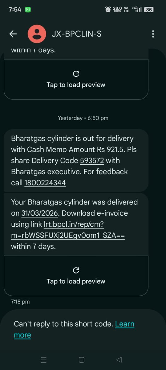 ashunikk1998's tweet photo. LPG ghotala 

5 mint mai delevery pagal bnaya by @BPCLimited 

1 week ho gya hai or na cylinder mil rha h na solution 

Na koi phone uthata hai na response 
1800224344 ye bhi solution nhi dete

@narendramodi @NayabSainiBJP @ramnathkovind https://t.co/7Ioi72FYJC