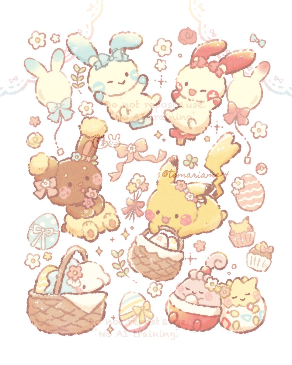 イースターとポケちゃんたち🌼*･
