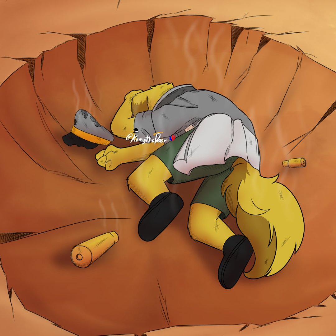 RemyTheDeer's tweet photo. "Cooked" 
Commissioned by @Waffle_The_Dog7 https://t.co/19agJ9kZOC