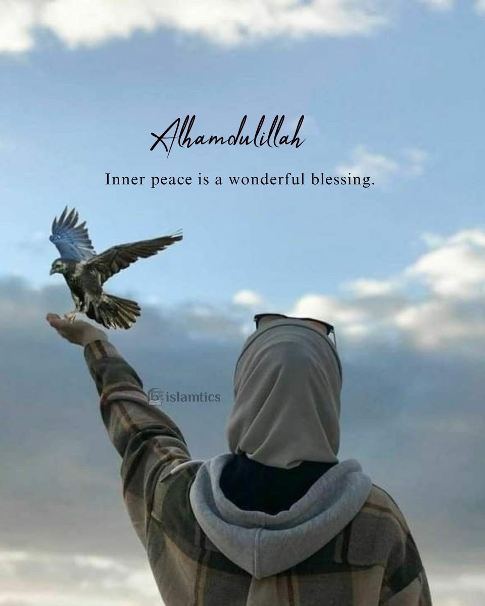 islamtics's tweet photo. Inner peace is a wonderful blessing. Alhamdulillah https://t.co/OQO4pS1PJ6