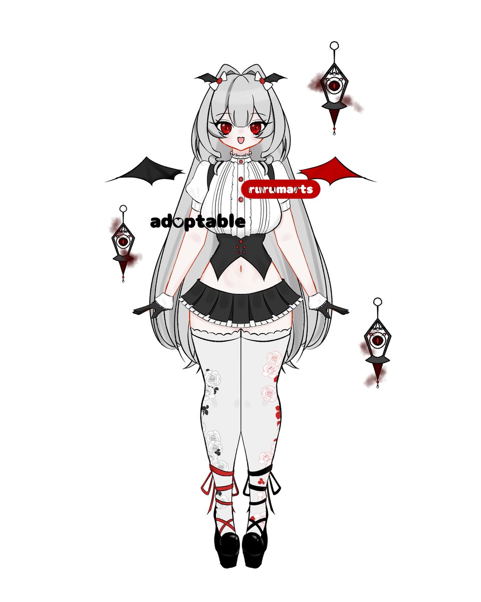 𓆩 dark angel bat adopt 𓆪 
↻+♡ are appreciated
𐔌 #rurumadopts 𐦯

info below ⤵