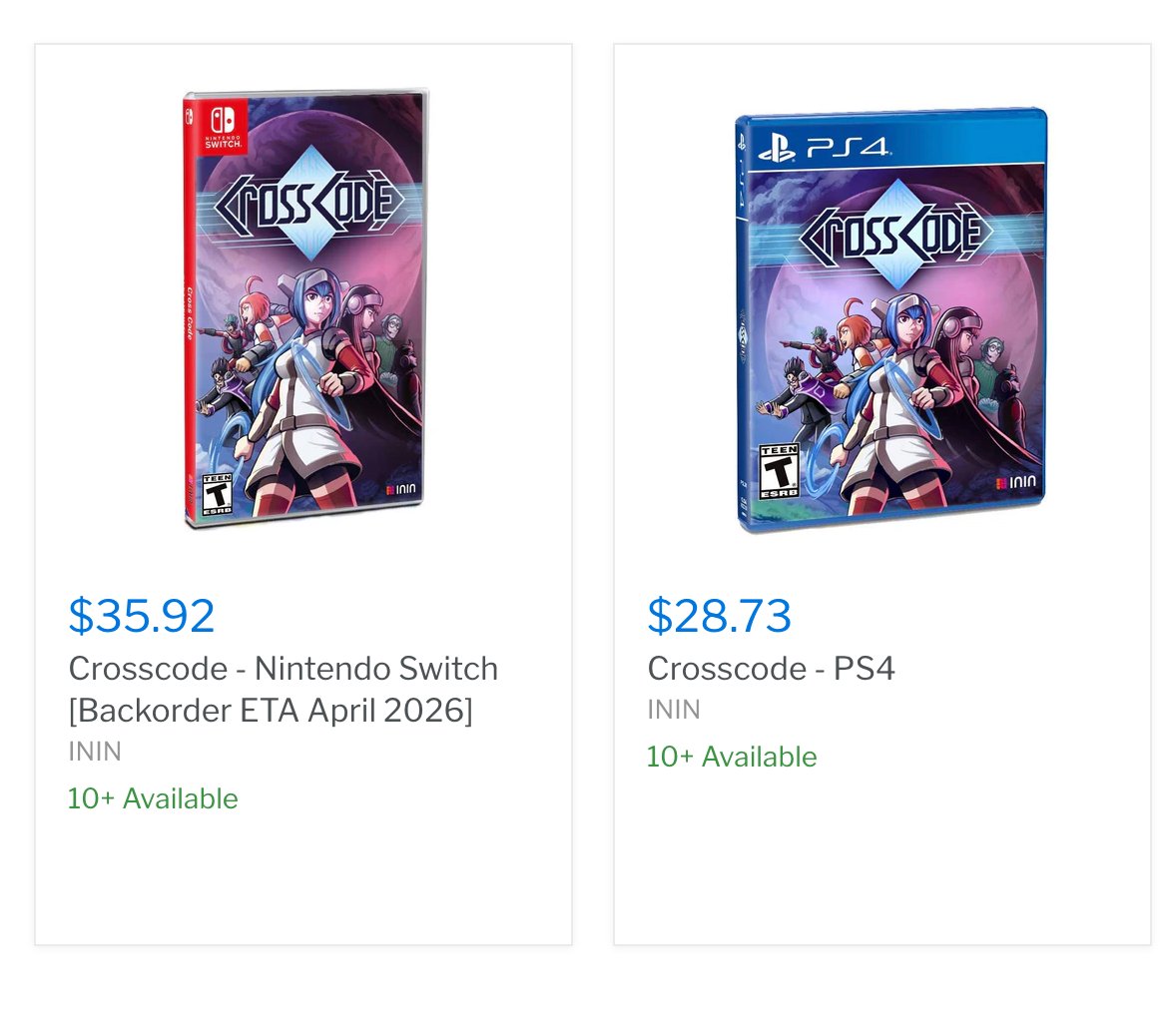 RESTOCK: CrossCode for Switch and PS4 are up for pre-order at VGP ...